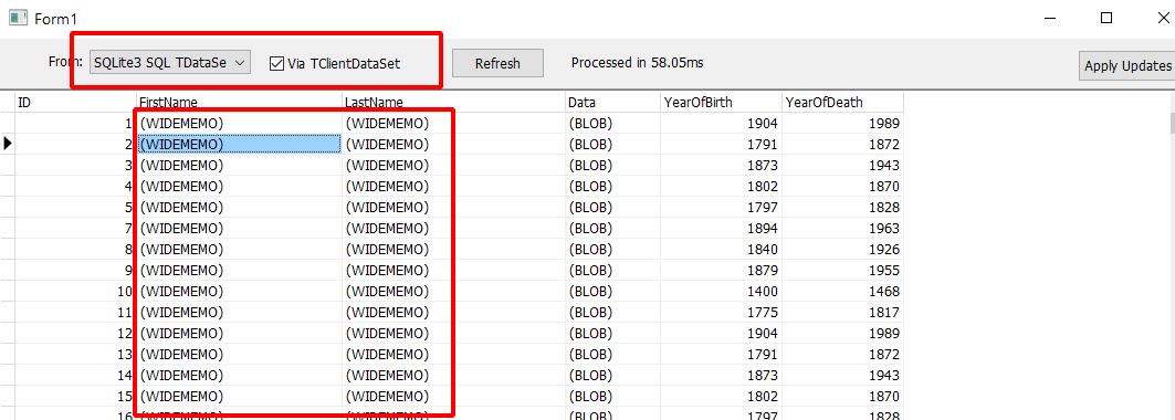 Error display fields